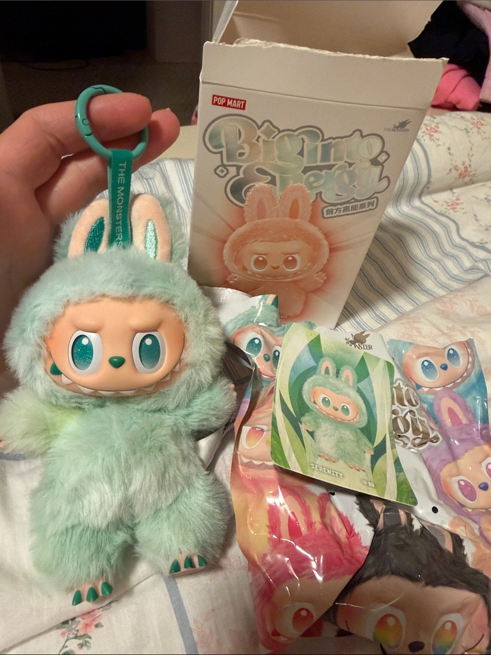 POP MART Labubu Big Into Energy Series 3 - SERENITY (Green) Open Box